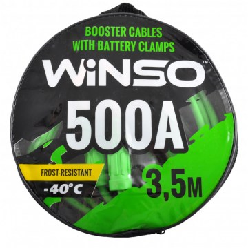 Провода-прикурювачі WINSO 500А, 3,5м, кругла сумка